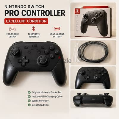 pro controller for nintendo switch حاله زيرو