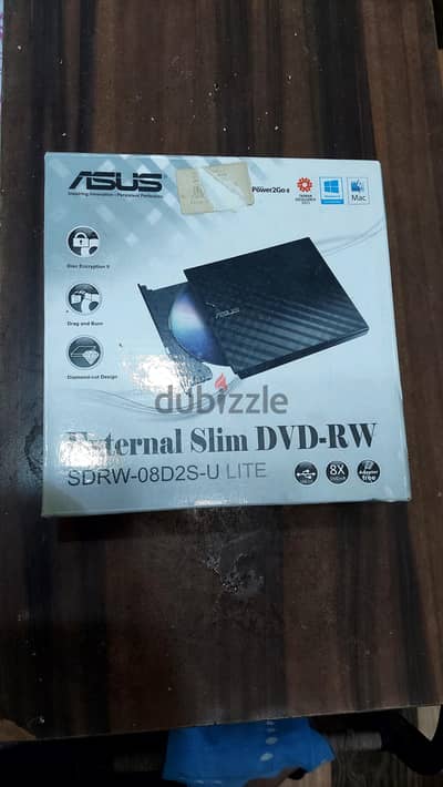 مشغل اسطوانات  DVD خارجي زيرو متبرشم ماركه اسيوس