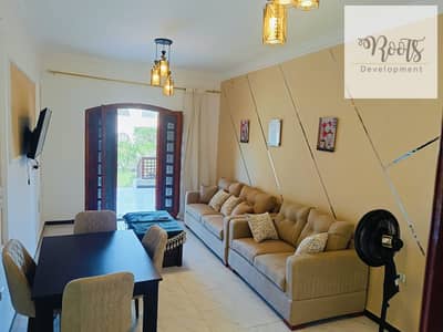 For Sale Fully Furnished Chalet, 124 sqm Ground with Garden in Marina 5 - North Coast For Sale Fully Furnished Chalet, 124 sqm Ground with Garden in Marina 5 - North Coast
