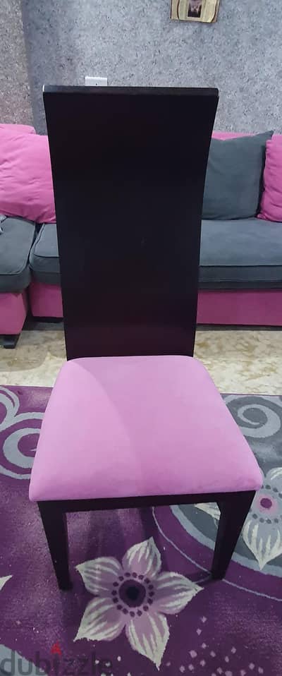 سفرة مودرن + ٦ كراسي مبطن + نيش