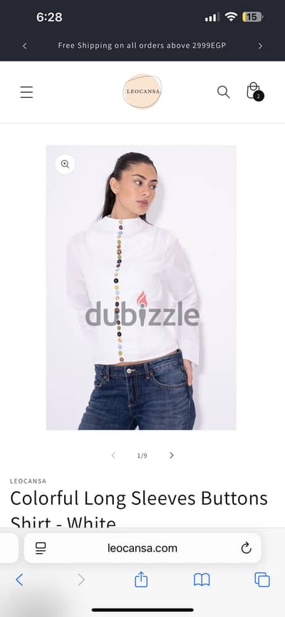 Leocansa colorful buttons long sleeve top