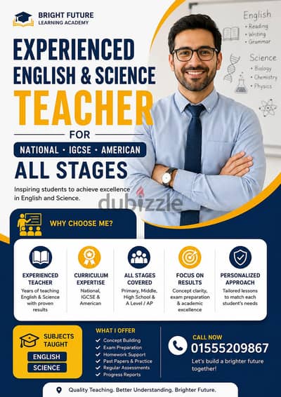 English and science teacher