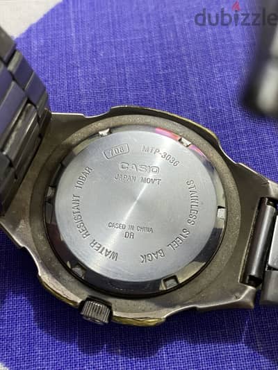 Casio Original MTP-3036 Classic Black Stainless Steel Watch