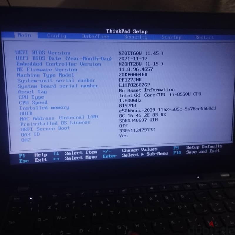 Lenovo Thinkpad x280 1