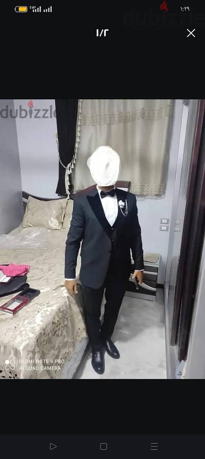 بدله 3قطع +قميص وببيون هديه استعمال ساعتين