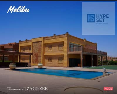 fully finished chalet 2 bedrooms  ready to move   for sale   in malibu  directly in Zaafarana Road with 20% down payment and installments up to 7 year