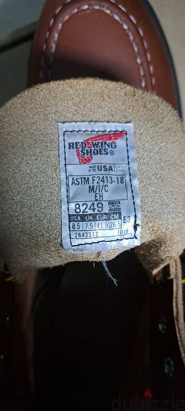 سيفتي ريد وينج امريكي هاف بوت مقاس 41.5 red wing safety half boot