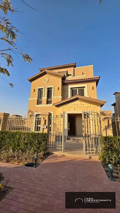 Modern twin house for sale with landscape view + open view at a bargain price in La Vista City, New Administrative Capital, next to Hyde Park and Mivi