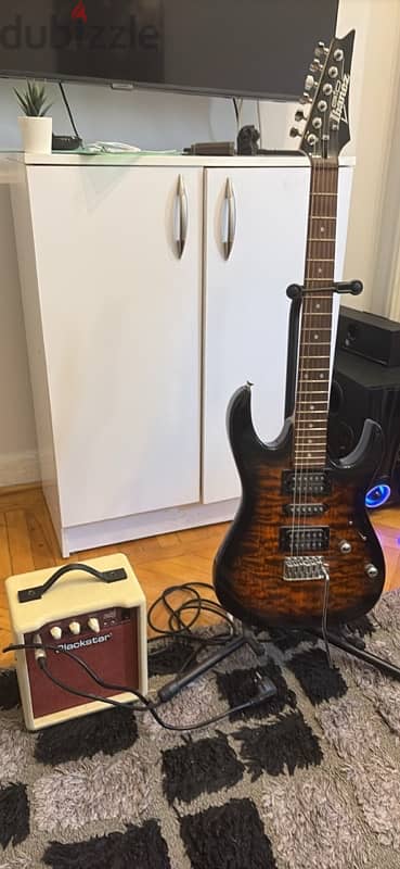 Ibanez Electric Guitar + Blackstar Amplifier