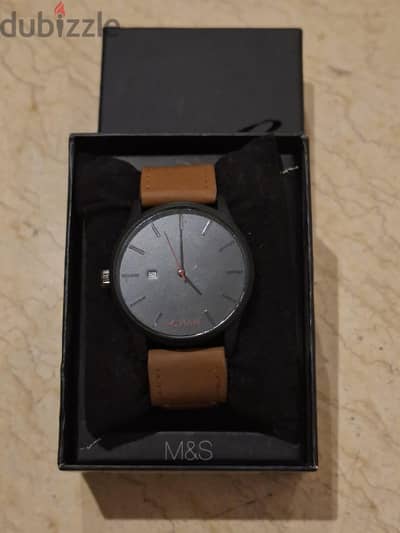 MVMT Original Minimal Watch – Black Dial & Brown Leather Strap