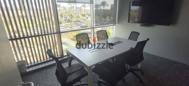 Office For Rent in Majarrah Mall - El sheikh Zayed city 200sqm Fully Furnished