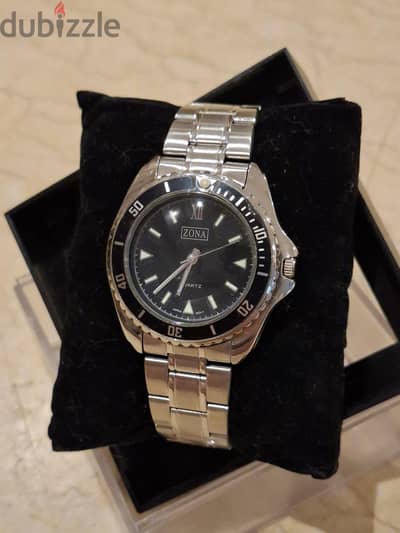 ZONA Stainless Steel Watch – Silver Metal Strap