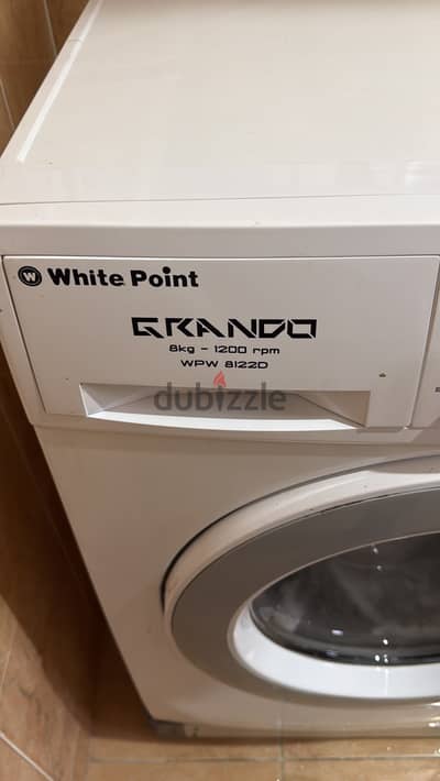 White point 8k washing machine