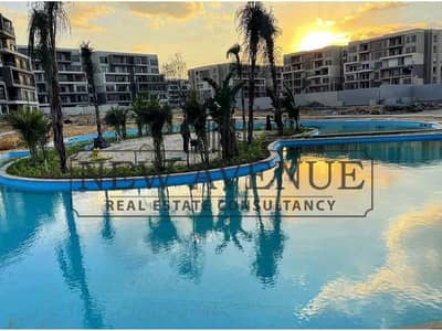 Below market Price finished Apt with Panoramic view on gardens and lagoon in Palm Hills New Cairo Cleo water residences developed by Palm Hills