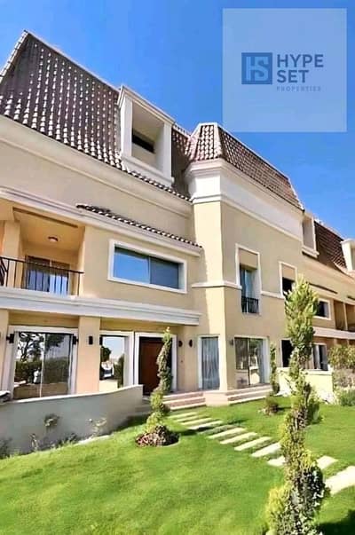 svilla for sale  in compound sarai new cairo prime location next to madinaty with 5% down payment and installments up to 10 years equal