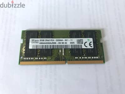 رامة لاب توب 32 جيجا باص 3200 ميجا هرتز 32GB Laptop RAM DDR4 3200MHZ