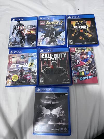 PlayStation and Nintendo switch games