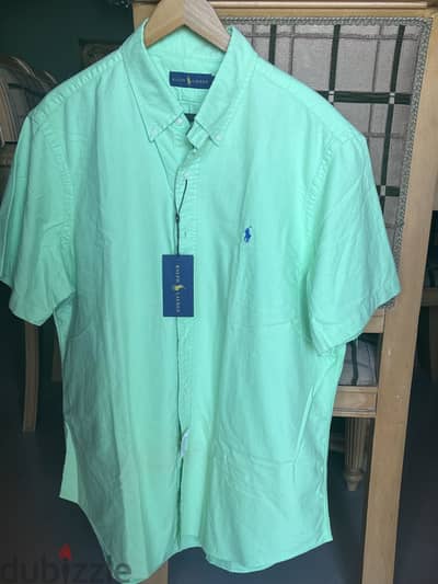 Polo Ralph Lauren men bottom down shirt ,light mint green color