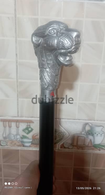 عكاز رأس راس اسد المونيوم والعصايه معدن محمل جايبة من تركيا