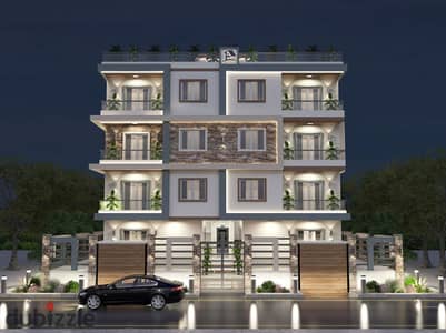 I own a 180 sqm apartment on the second floor with a down payment of 500 thousand, second lane from the main airport road and in front of the Badiya Palm Hills compound, and the apartment is semi-finished with an elevator and 6 years payment facilities.