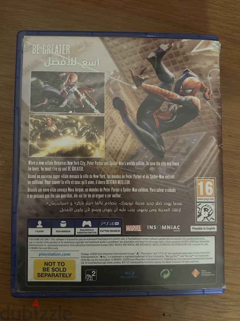 Spiderman ps4 used 2