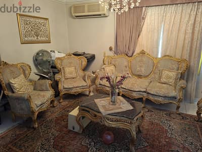 صالون مدهب خشب زان