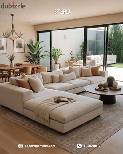 Inspect your apartment before contracting 143m ground floor with garden in Zayed from the owner with facilities