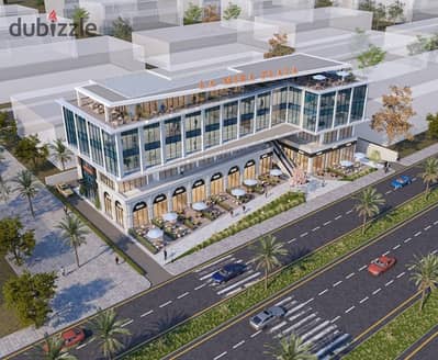 Office for sale in the heart of October 48 meters facing a direct street in front of Square One promenade and Al Othaim markets