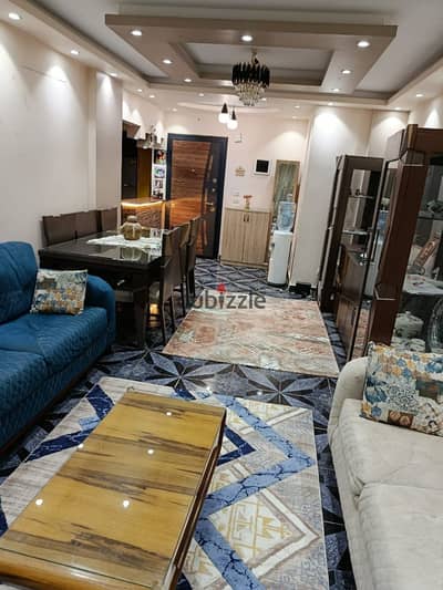 For rent, a furnished apartment for the first residence with appliances and air conditioning in a compound in the Fifth Settlement