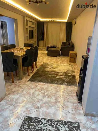 Furnished apartment for rent, two rooms and two bathrooms, fifth floor in Zahraa Maadi, Taybah Towers, security and guarding 24 hours a day, close to all services and transport. 22,000 monthly, one-year duration, final price. Video WhatsApp 01503622666