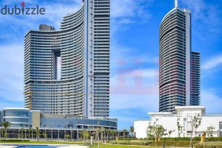 Apartment for sale, 145 sq m, New Alamein - Mazarine (Down payment: EGP 130,000 - Delivery 2026 - Seafront - Open view of lagoon and sea)