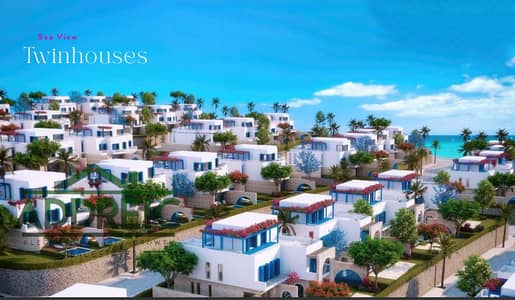 Twin house 370m², roof 120m² and land 450m² in Ras El Hekma, fully finished and with a distinctive sea view, Ready To Move and installments up to