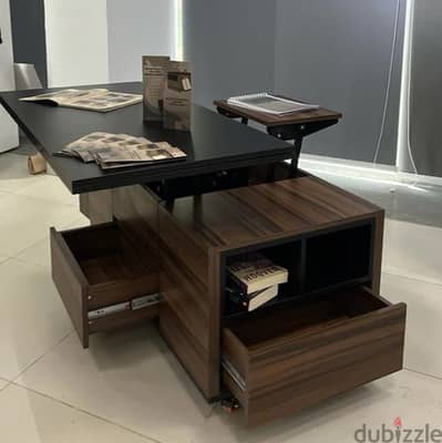 Multi-functional lift top center table