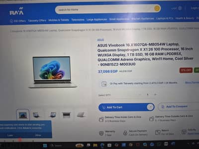 Asus vivobook 16 Snapdragon processor