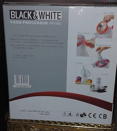 Black & White Food Processor 400 Watt 28 Function s NEW