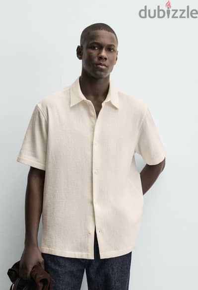 Zara linen shirt original Size M كتان