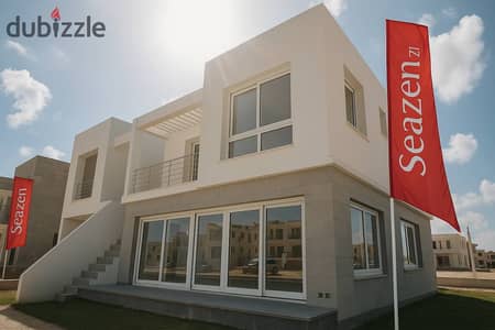 شاليه ارضى بفيو على الاجون مباشرة متشطب بالتكيفات