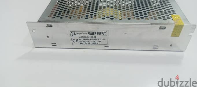 مزود طاقة 12V 10A / 120W – S-120-12 مناسب كاميرات وLED
