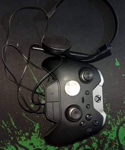 original Xbox one elite controller and it's headset