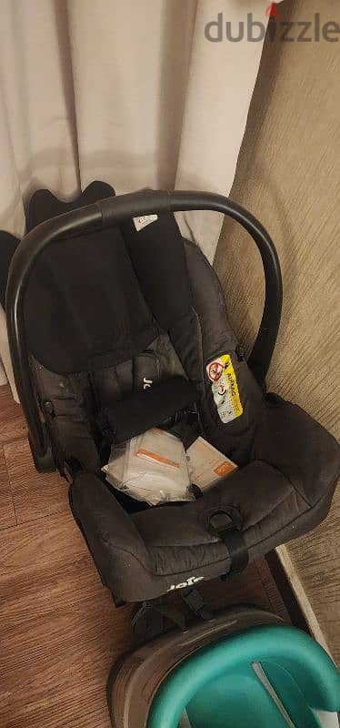 car seat with fixed part