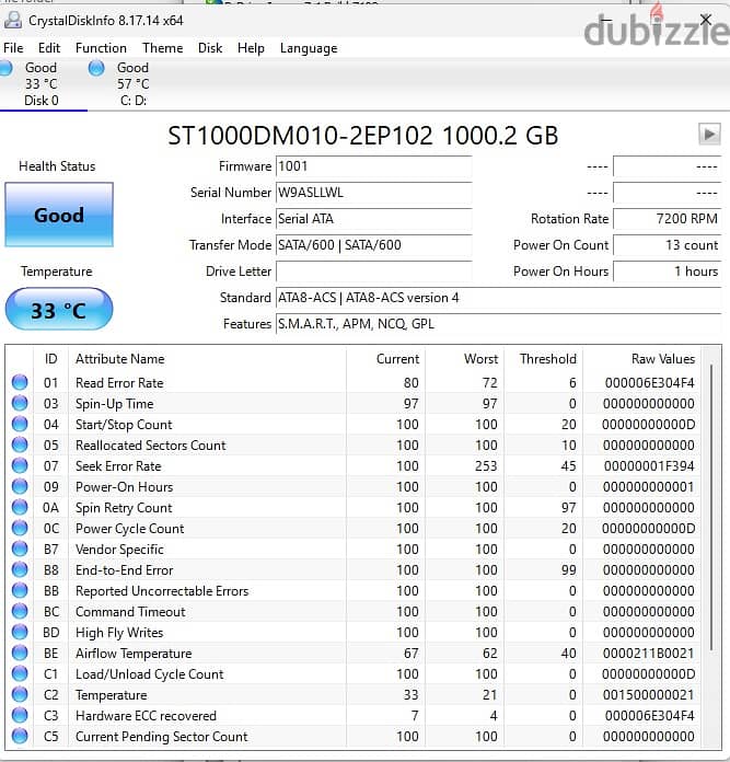 HDD 1TB SEGATE BARRACUDA 3.5 1
