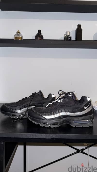 Nike Air Max 95’s OG Black / Metallic Silver (WORN 3 TIMES)