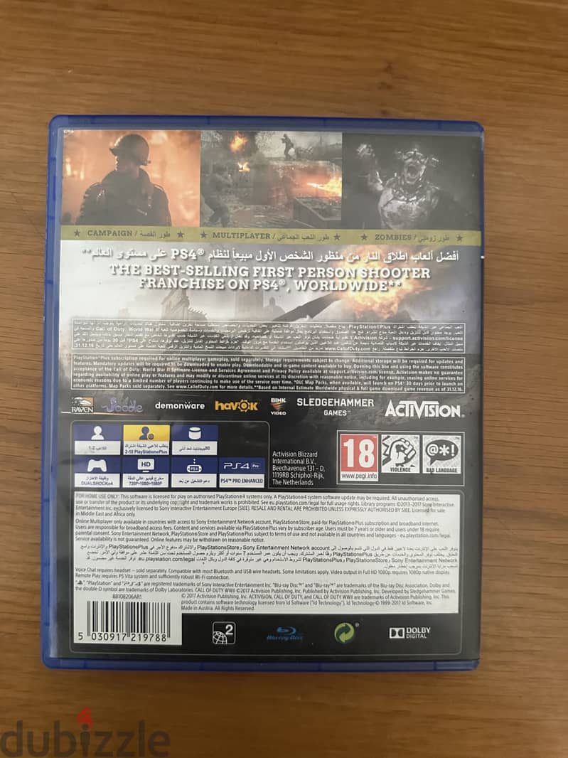COD WWII used 1