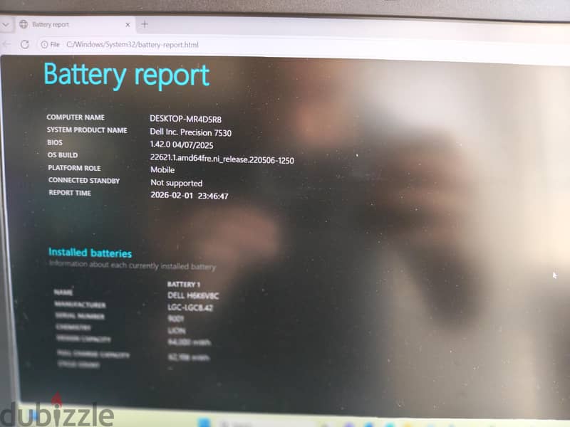 Dell precision 7530 6