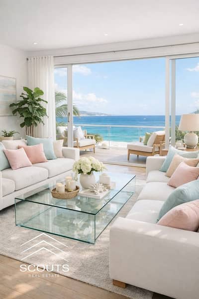 Apartment for sale at the old price, first row on the lagoon, immediate delivery, ultra-super-lux finished, in New Alamein, North Coast, near Marina 8