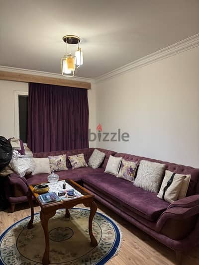 L shape couch with table living room