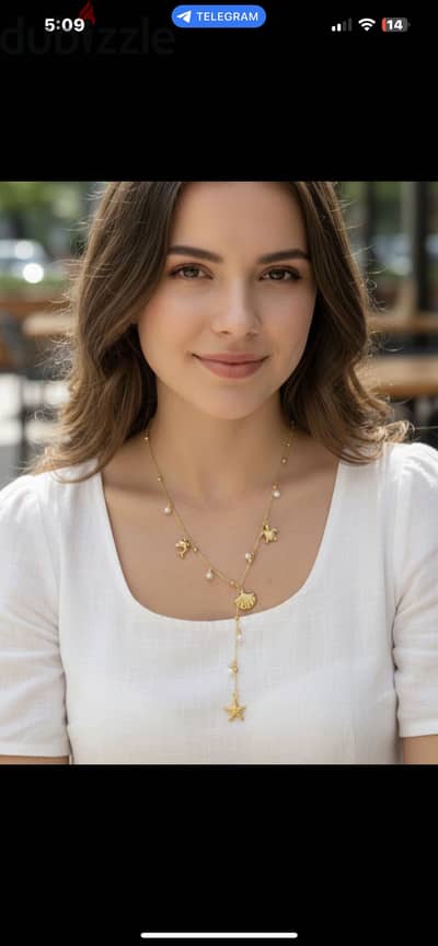 ocean-themed Y-necklace