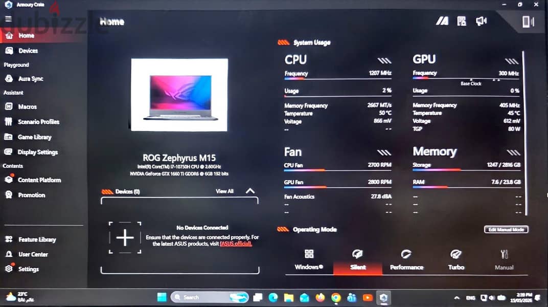 Asus ROG zephyrus M15 1
