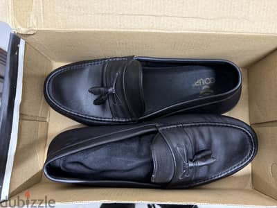 "Coup" Black Leather Loafer