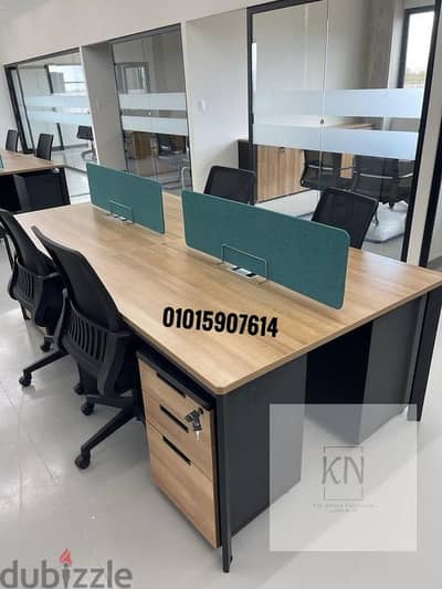 خلية عمل  - وورك استيشن work station - Partition خشب mdf اسباني مستورد